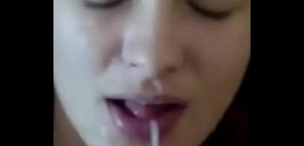  Teenager Braces Herself For a Huge Load of Cum
